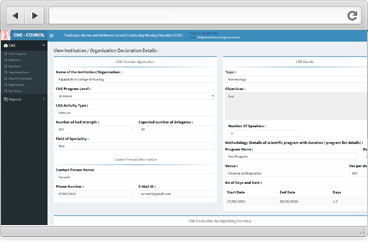 CNE online Administration System